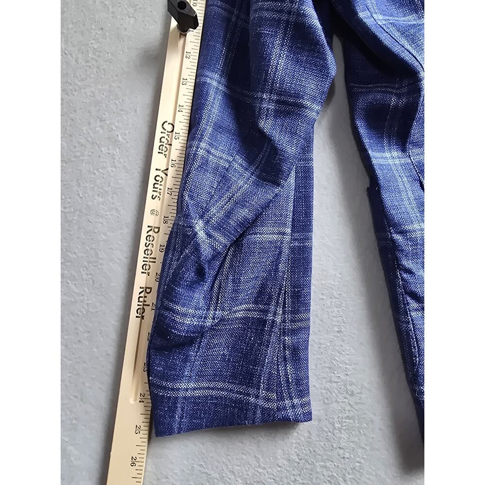 Peter Millar Collection Wool Silk Linen Sport Coat Blazer 40R Unlined Windowpane - Picture 14 of 14
